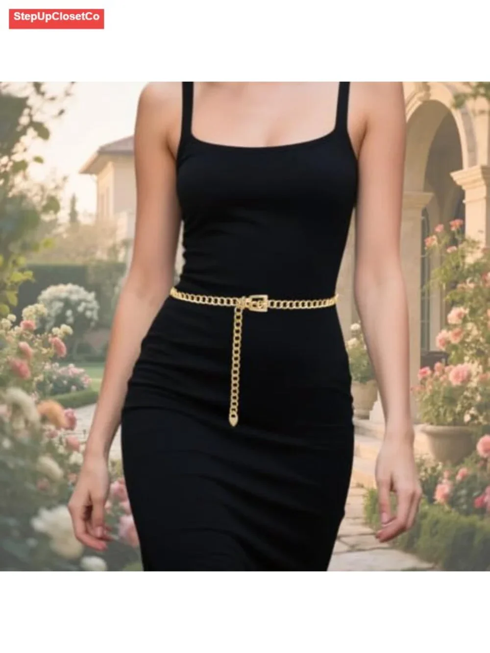 Metal Chain Belt Women Adjustable Waist Belt Boho Western Sun Moon Hip Hop Belts